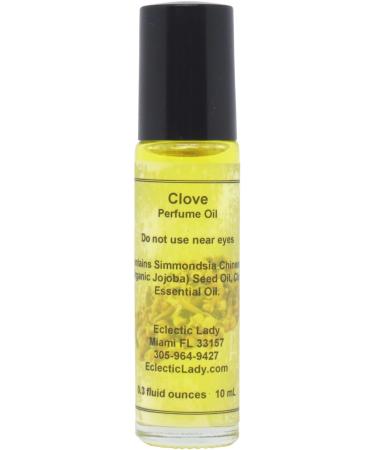 All Natural Clove Perfume Oil 0.3 Oz Portable Roll-On Fragrance with Long-Lasting Scent Delightful Essential Oils and Jojoba Oil For Daily Use 0.3 Fl Oz (Pack of 1)