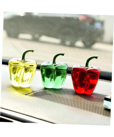Alipis Office Decor Decorations for Home Crystal Figurines Living Room Chili Vegetable Household Fake Fruit Green 6.3x4.5cm - Buy Online on GoSupps.com