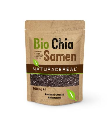 Naturacereal Organic Chia Seeds - 2kg (2 x 1000g) | Premium Superfood for International Shipping - Buy Online on GoSupps.com