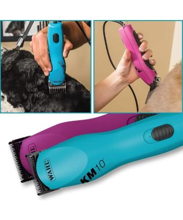WAHL Professional Animal KM10 2-Speed Brushless Motor Pet Dog and Horse Clipper Kit - Turquoise - Buy Online on GoSupps.com