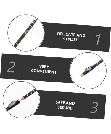 TOVINANNA 16 Pcs Two-in-one Eyebrow Pencil Lady Tools Waterproof Pen Filler Wooden Eyebrow Brush 2 in 1 Woman - Buy Online on GoSupps.com