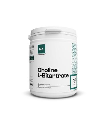 Choline L-Bitartrate - 120 capsules - Food Supplement - Neurotransmitter - Lipid Metabolism - Protects the liver - Vegan| Nutrielement By Nutrimuscle