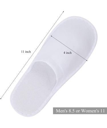 24 Pairs of White Disposable Spa Flip-Flop Slippers for Hotel Guests - Unisex Closed Toe Design for Super Comfort - Buy Online on GoSupps.com