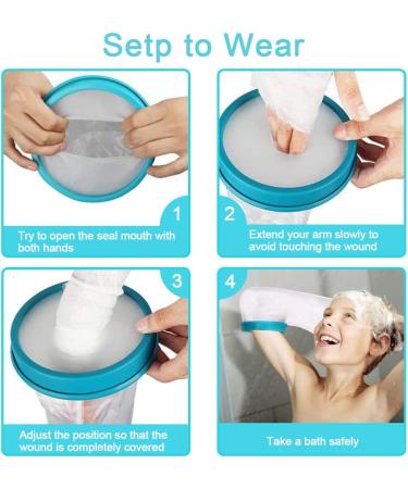 Kids Waterproof Arm Cast Cover (Teenager Child Half Arm) - 18'' | Shower/Bath/Swim Protector - Buy Online on GoSupps.com