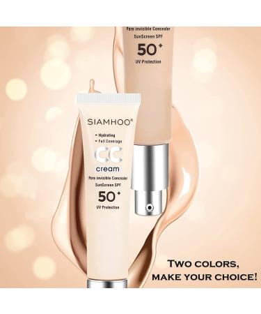 Siamhoo CC Cream Foundation SPF 50+ Full Coverage Makeup 1.58 fl.oz (Medium) - Buy Online on GoSupps.com