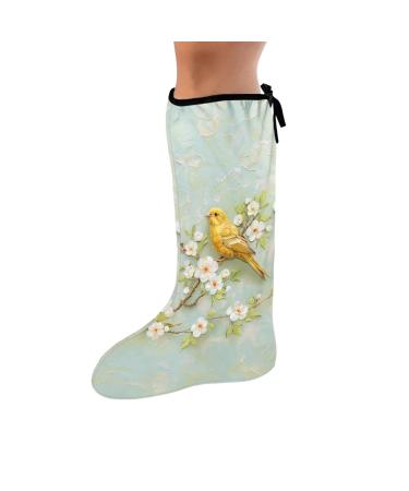 Hummingbird Flower Leg Cast Covers Removable Elastic Leg Cast Cover Sleeve Reusable Protection Cover Leg Cast Cover Hummingbird Small
