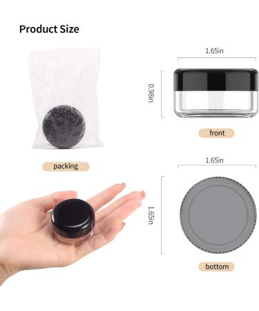 Pamiyo 24 Pack 15ml Clear Empty Jars with Screw Caps Perfect for Lotions Creams Mini Candles & Cosmetics Black Transparent Crucibles for Travel & DIY Projects - Buy Online on GoSupps.com