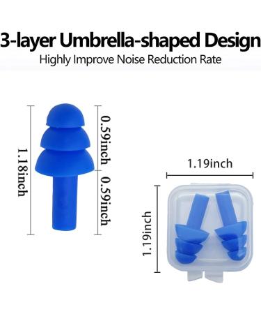 Buy Silicone Ear Plugs for Sleeping - 12 Pairs Reusable Noise Reduction Earplugs for Concerts Swimming Study & Snoring - Soft Waterproof Hearing Protection - Buy Online on GoSupps.com
