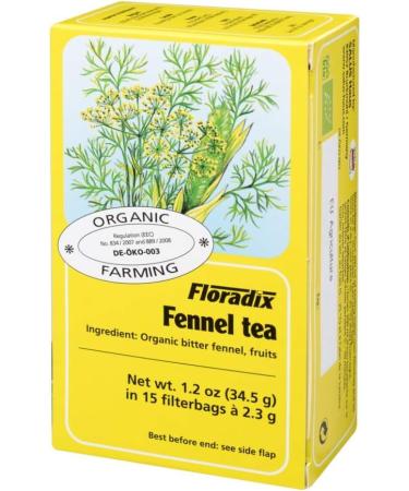  Floradix Floradix Organic Fennel Herbal Tea - 2 x 15 sachets - Pack of 2 - Buy Online on GoSupps.com