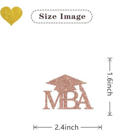 MonMon & Craft Congrats MBA Cupcake Toppers/MBA Graduation Cupcake Decor/Congrats Grad Cupcake Toppers/MAB Graduation Party Cupcake Decorations/Rose Gold Glitter 24 Pcs - Buy Online on GoSupps.com