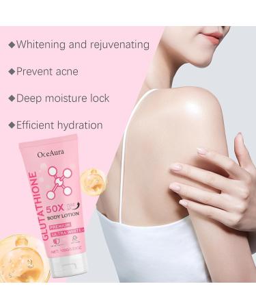 FLLUOUZH Glutathione 50x Tone Up Brightening Body Lotion SPF 50+ Ultra Firming & Revitalizing Moisturizing Cream Whitening for All Skin Types Daily Use for Uneven and Dry Skin 3pcs - Buy Online on GoSupps.com