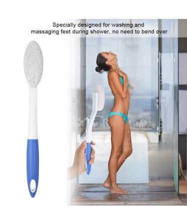 Premium Long Stem Foot Brush & Bimsstein - Removes Dead Skin Cleans & Massages Feet | Best Foot Care Tool for Healthy Skin - Buy Online on GoSupps.com