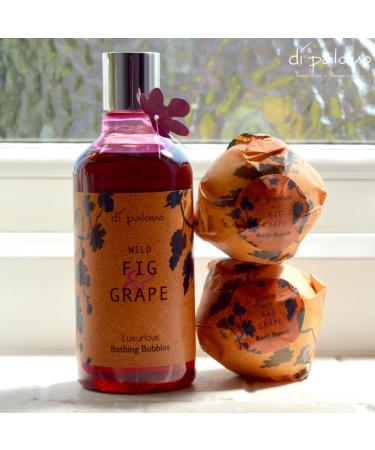 Di Palomo Vegan Wild Fig & Grape Luxury Bathing Collection: Bathing Bubbles and Bath Bombs Set - Buy Online on GoSupps.com
