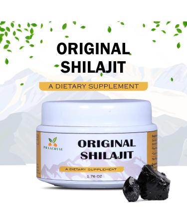PRAACHYAE Pure SHILAJIT Organic Himalayan Resin 50gm | Digestive & Immune Support | Brain Focus | Energy Booster | Vegan | Fulvic Acid & Trace Minerals - Buy Online on GoSupps.com