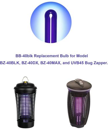 BB-40blk 40W Black Light Replacement Bulb for Black Flag Model BZ-40BLK BZ-40DX BZ-40MAX and Stinger Model B4045-4 UVB45 Bug Zapper 2 Pack - Buy Online on GoSupps.com