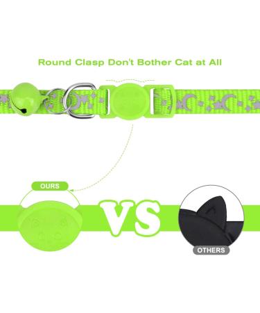 Tagme Reflective Cat Collar 2-Pack | Custom Name & Address Shield for Cats & Puppies | Safety Lock & Bell | Green 18-28 cm - Buy Online on GoSupps.com
