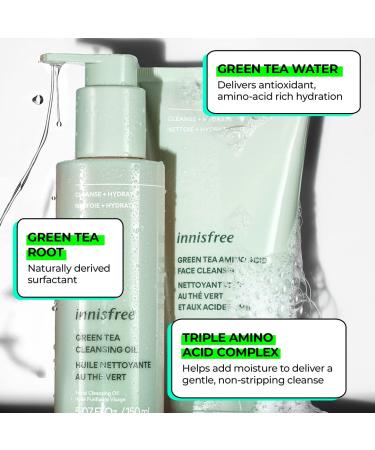 Innisfree Green Tea Hyaluronic Acid Face Cleanser 5.07 Fl. Oz - New Formula - Buy Online on GoSupps.com