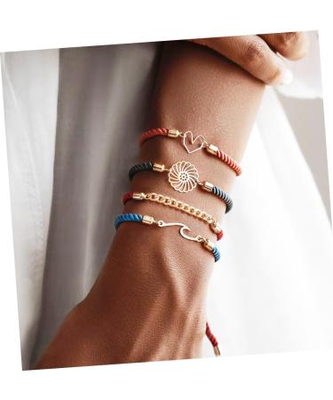 VALICLUD 4pcs Couple Bracelet Party Gifts Birthday Present Handmade Weaving Bracelet Solid Color Bracelet Bracelets Lucky Rope Bracelet Woven Bracelet Friendship Bracelet Hand Jewelry Charm - Buy Online on GoSupps.com