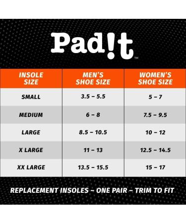 Performance Insoles - EVA Foam for Sneakers Boots Flats & Cleats | Shock Absorption & Balance | Washable Trim to Fit Large Size - Buy Online on GoSupps.com