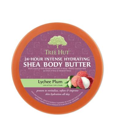 Tree Hut Lychee & Plum 24 Hour Intense Hydrating Shea Body Butter 7oz - Nourishing Moisturizer with Pure Shea Butter - Buy Online on GoSupps.com