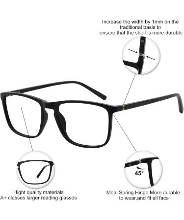 OCCI CHIARI Anti Blue Ray Reading Glasses for Men | Computer & Gaming Readers | Available in Multiple Powers (Black 300) - Shop Internationally - Buy Online on GoSupps.com