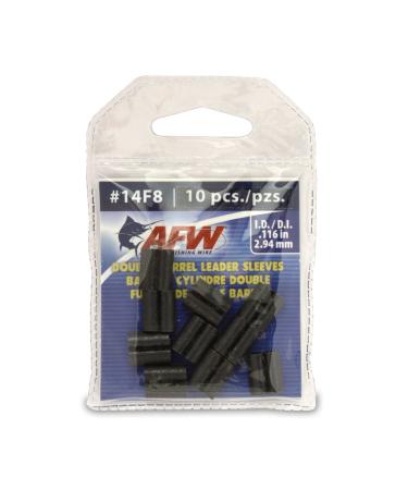 American Fishing Wire Double Barrel Crimp Sleeves Black 25 Pieces, 0.044 -Inch Inside Diameter