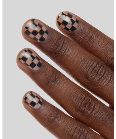 Inkbox Nail Art Strips  Self-Adhesive Nail Stickers with Tattoo Inspired Designs  Easy to Apply and Remove (No Cure Needed) - Long Lasting and Durable - Squared Up (Checkers)