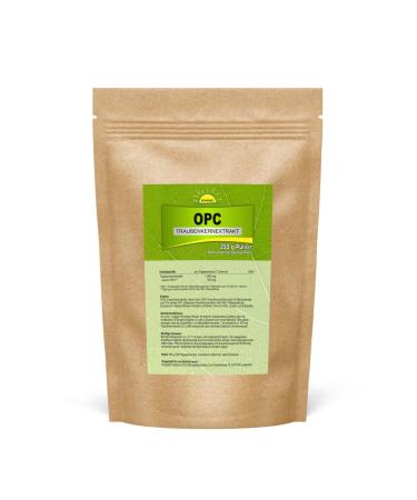 Premium OPC grape seed extract powder 95% (70% according to HPLC) 250 g powder in a bag Bonemis