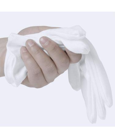 COYAHO 12 Pairs White Cotton Inspection Gloves - Ideal for Jewelry, Photo, Serving, Eczema, Moisturizing, and SPA - Men and Women - Buy Online on GoSupps.com