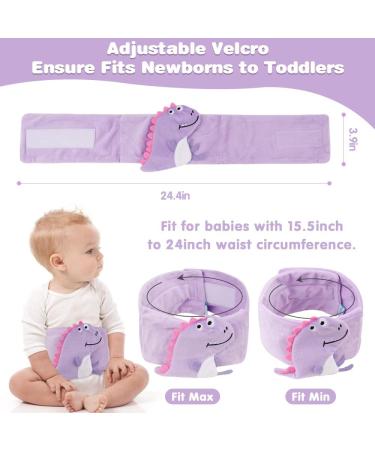 Hilph Baby Colic Relief Reusable Heated Tummy Wrap | Baby Heating Pad Swaddling Belt for Gas & Reflux - Purple Dinosaur - Buy Online on GoSupps.com