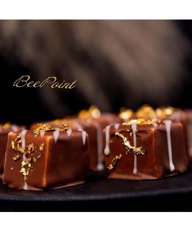 BeePoint 24K Edible Gold Leaf Sheets 10 Pcs - 0.98 x 0.98 for Cake Decorating, Baking, Art & DIY Projects - Gilding, Crafting, Makeup & Home - Buy Online on GoSupps.com