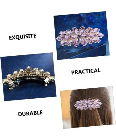 HAPINARY Rhinestone Spring Hair Accessories Vintage Hair Accessories Crystal Hair Clips Hair Claw Clips for Girls Wedding Hair Clip Purple Miss Alloy Big Hairpin Delicate - Buy Online on GoSupps.com