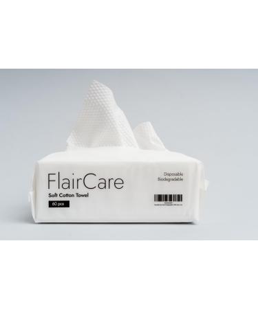 Disposable Face Towel 60 Ultra Soft and Firm Cotton Towel for Sensitive Skin Biodegradable 100% Cotton