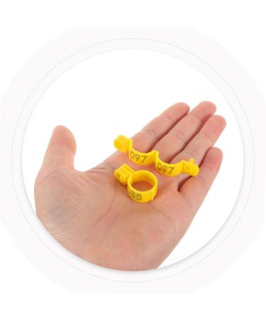 Yardwe 100pcs Poultry Marking Ring Farm Marker Tools Pigeons Ring Bands Ankle Pigeon Ring Lettering 3x1.8cm Yellow - Buy Online on GoSupps.com