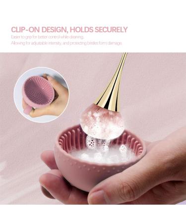 TUCANA Silicone Makeup Brush Cleaner | Portable Brush Scrubber Bowl for Cosmetics | Easy Cleaning Tool (Pink - Buy Online on GoSupps.com
