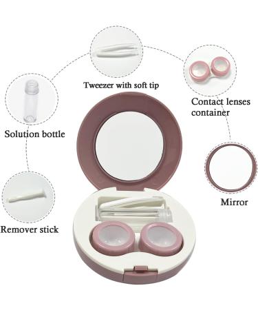 Howinn Colorful Contact Lenses ETUI - Travel Lens Box with Mirror Tweezers & Solution - Caramel Blue for Daily & Outdoor Use - Buy Online on GoSupps.com