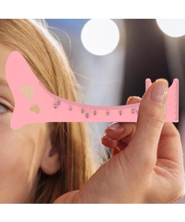Eyebrow Drawing Guide - Silicone Eyebrow Makeup Mapping Template Makeup Guide Tool Brow Positioning Ruler Shaping Grooming Stencil for Women and Girls Pink - Buy Online on GoSupps.com