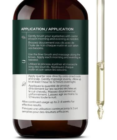 Castor Oil by Plant of Life - USDA Organic 100% Pure Cold-Pressed Hexane-Free - Strengthen Repair for Hair Eyebrow Eyelash - (2oz (60mL)) - Buy Online on GoSupps.com