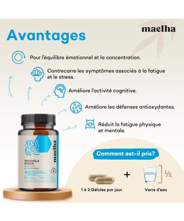 Rhodiola Rosea Fort | High Titration Supplement 5% Rosavine 3% Salidrosides | 60 Capsules | 100% Natural - Buy Online on GoSupps.com