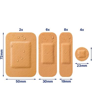 Elastoplast Water Resistant Plastic Plasters (20 Pieces) - Waterproof & Dirt Resistant First Aid Plasters - Strong Adhesion, Non-Stick Wound Pad - Breathable Tan Material - 20 Count - Buy Online on GoSupps.com
