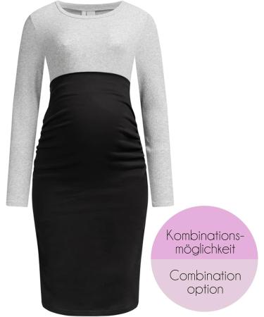 Herzmutter Maternity Skirt XL Black Cotton Pencil Midi Length - Buy Online on GoSupps.com