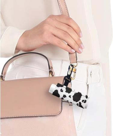SCRAWLGOD Cow Print Lip Balm Holder Keychain Portable Lip Balm Sleeve keychain Chapstick Holder Secure and Nice Hand Feeling Set of 2 Cow Print 2 - Buy Online on GoSupps.com
