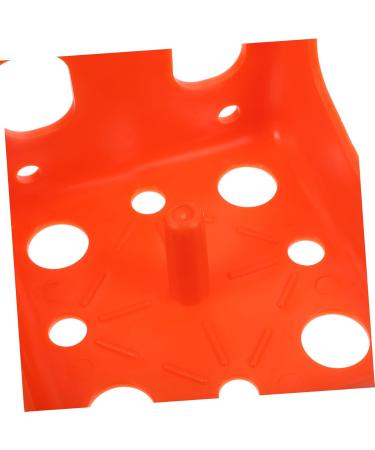 FRCOLOR 2pcs Cattle and Sheep Lick Brick Box Plastic Stand Lamb Feeding Bucket Animal Husbandry Supply Trays 16.6x16.6cm Orange - Buy Online on GoSupps.com