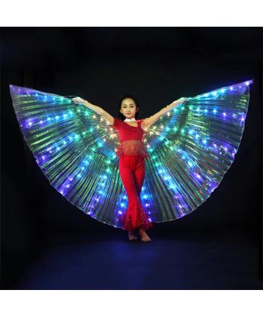 EMVANV LED Belly Dance Wing for Child - Light Up Isis Wings with Telescopic Stick for Carnival and Stage Performances - Buy Online on GoSupps.com