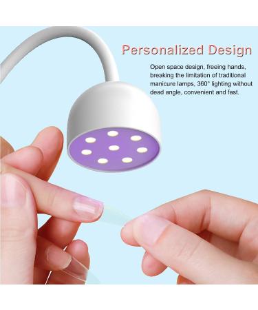 JOSBES Cordless UV LED Nail Lamp 24W Rechargeable Mini Dryer | Quick Dry Gel Light for Home DIY & Salon Manicure - White - Buy Online on GoSupps.com