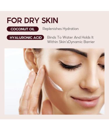 Coconut Oil Face Cream - Moisturiser Face Women - Mild Coconut Oil Night Cream for Dry Skin - Multipurpose Cream for Face Care - Deep Nourishment - Skincare Product with Silky Texture - Buy Online on GoSupps.com