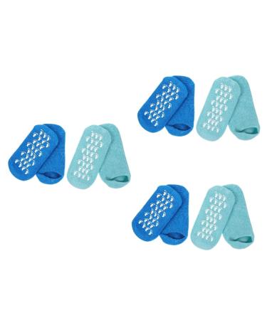 Healeved 6 Pairs Gel Socks Lotion Socks Foot Moisturizing Socks Cracked Heel Repair Heel Socks for Dry Cracked Feet Womens Socks Foot Caring Socks Nursing Cover Spa Women's Vegetable Gel