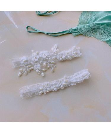 JWICOS 2Pcs Bride Wedding Lace Garters - White Bridal Leg Band for Women | Bridal Accessories - Buy Online on GoSupps.com