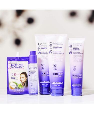 GIOVANNI 2chic Leave-In Elixir - Ultra-Repairing, Nourishing Formula for Dry, Color Treated Hair, 4 Fl Oz - Paraben-Free, Blackberry & Coconut Milk - Buy Online on GoSupps.com