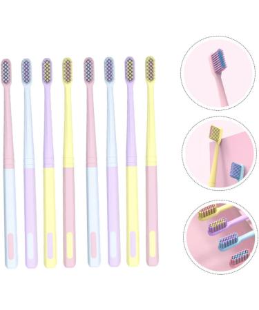 Gatuida 8pcs Ice Cream Toothbrush Set - Sensitive Bristles for Gentle Cleaning - Best Plastic Toothbrush for Men - Buy Online on GoSupps.com